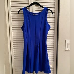 Blue pleated dress